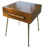 Night Stand / Table with Cane Handle by T.H. Robsjohn-Gibbings
