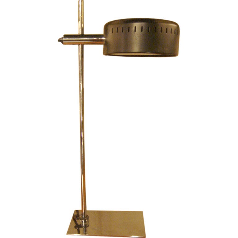 1970s Adjustable Chrome Desk Lamp by Robert Sonneman