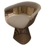 Single Vintage Bronze Small Armchair by Warren Platner for Knoll