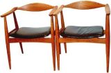 Pair of Vintage CH35 Armchairs by Hans Wegner for Carl Hansen