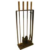 Set of Iron & Brass Fireplace Tools designed by George Nelson