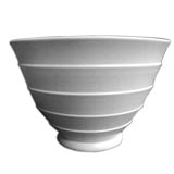 Vintage White Bowl Vase designed by Keith Murray for Wedgwood