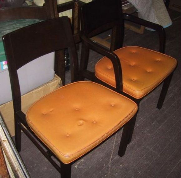 Edward Wormley for Dunbar Set of 6 Janus Dining Chairs