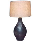 Black Ceramic Table Lamp by Lee Rosen for Design Technics