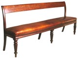 Antique Leather Bench