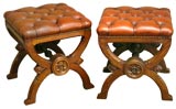 Pair of Leather Stools