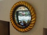 Antique Round Gilded Mirror