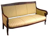 Antique French Empire Mahogany Sofa