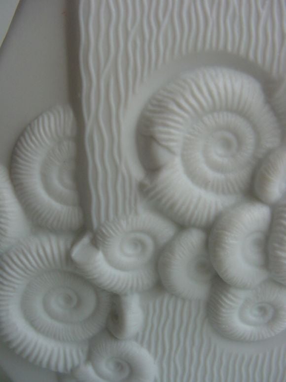 Collection of White Vases with Seashell Motifs by Kaiser 5