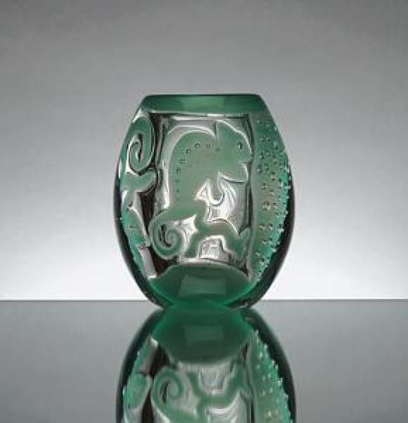 Extremely Rare Ariel Vase by Edvin Ohrstrom for Orrefors