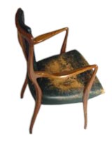 Andrew J. Milne Rosewood and Leather Armchair