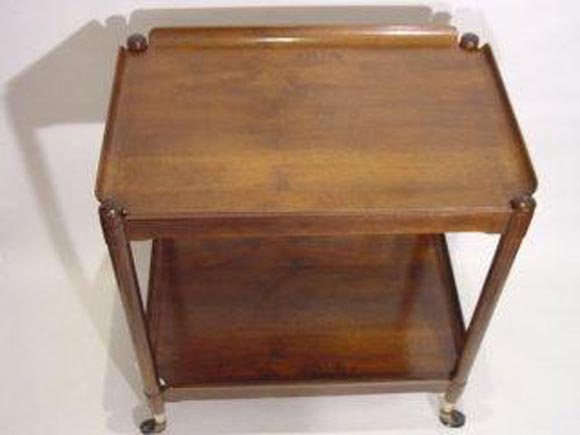 Folding Tea Cart on Wheels by R. Howland for I. Christiansen