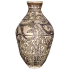 Massive Handbuilt Floor Vase by Kenneth Beittel