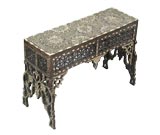 Antique EXOTIC SYRIAN WOODEN RECTANGULAR SIDE TABLE