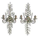 PAIR OF FRENCH 1940
S GILT WROUGHT IRON WALL LIGHTS by Bagues PAIR OF FRENCH 1940
S GILT WROUGHT IRON WALL LIGHTS by Bagues