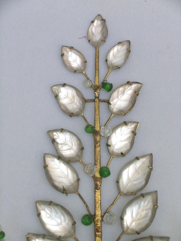 PAIR OF FRENCH 1940'S GILT WROUGHT IRON WALL LIGHTS by Bagues