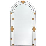 ITALIAN 1960
S ARCHING BEVELED GLASS WALL MIRROR