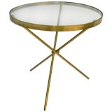 Three Legged Brass Circular Side Table by Robsjohn-Gibbings