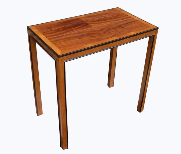 ITALIAN ART DECO WALNUT AND CHERRY SIDE TABLE by Melchiorre Bega