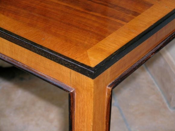 Mid-20th Century ITALIAN ART DECO WALNUT AND CHERRY SIDE TABLE by Melchiorre Bega