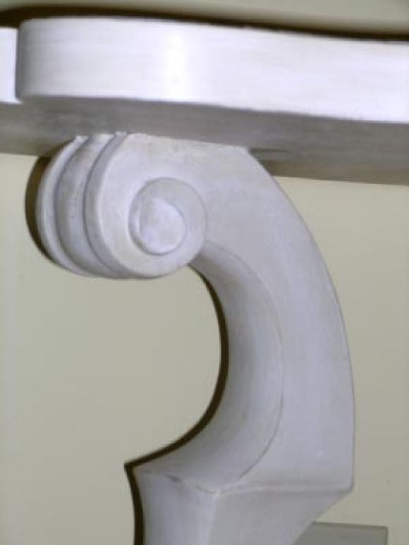 FRENCH 1940'S WHITE GESSOED WOODEN CONSOLE TABLE