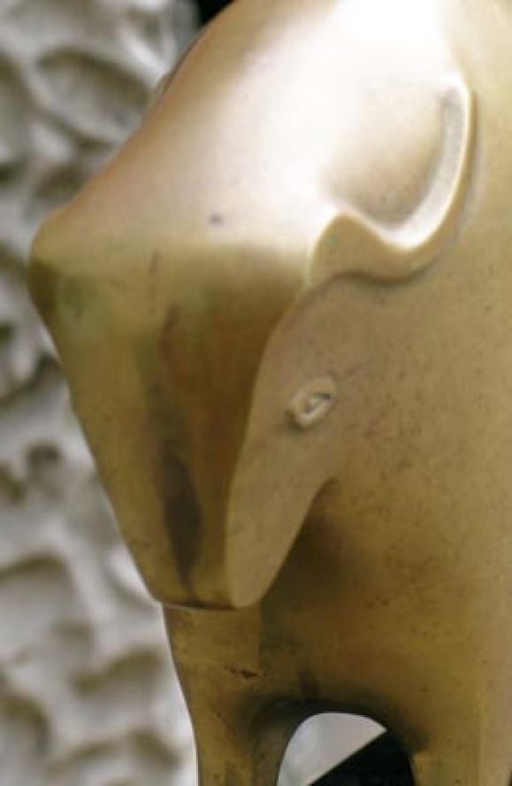 1950'S ITALIAN  GILT BRONZE WATER BUFFALO