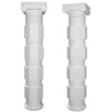 A PAIR OF FRENCH 1940
S PLASTER COLUMNS
