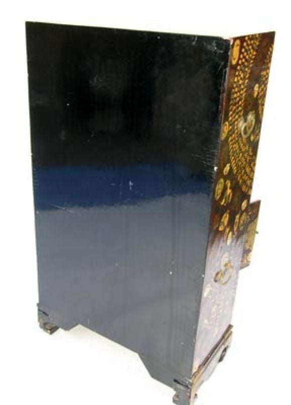 KOREAN ART DECO TÊTE-DE-NEGRE LACQUER CABINET 3