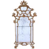 MASSIVE ITALIAN ROCOCO OCHRE PAINTED  WALL MIRROR