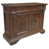 ITALIAN BAROQUE SYTLE WELL-PATINATED WALNUT TWO-DOOR CREDENZA