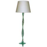 ITALIAN GLASS RIBBON-FORM FLOOR LAMP;  probably by  Fontana Arte
