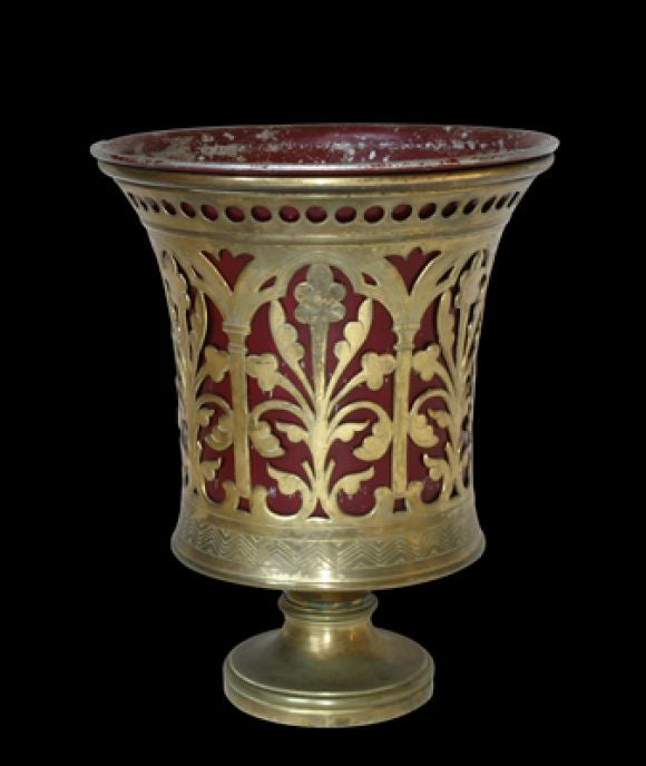 FRENCH BAROQUE STYLE GILT BRONZE URN