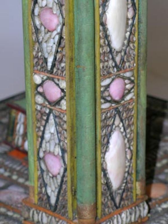 19th Century ITALIAN BAROQUE STYLE SHELL-APPLIED ARCHITECTURAL TEMPIETTO