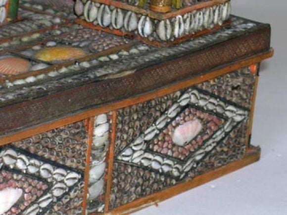 ITALIAN BAROQUE STYLE SHELL-APPLIED ARCHITECTURAL TEMPIETTO 1