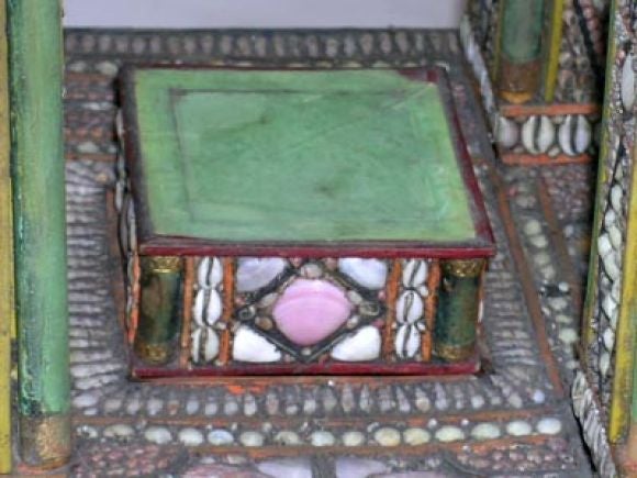 ITALIAN BAROQUE STYLE SHELL-APPLIED ARCHITECTURAL TEMPIETTO 3