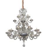 LARGE ITALIAN GLASS 18-LIGHT CHANDELIER attributed to Barovier