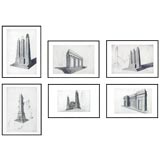 SIX ITALIAN FASCIST ARCHITECTURAL DRAWINGS