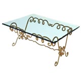 Vintage ITALIAN ART DECO  IRON LOW  TABLE attributed to PierLuigi Colli