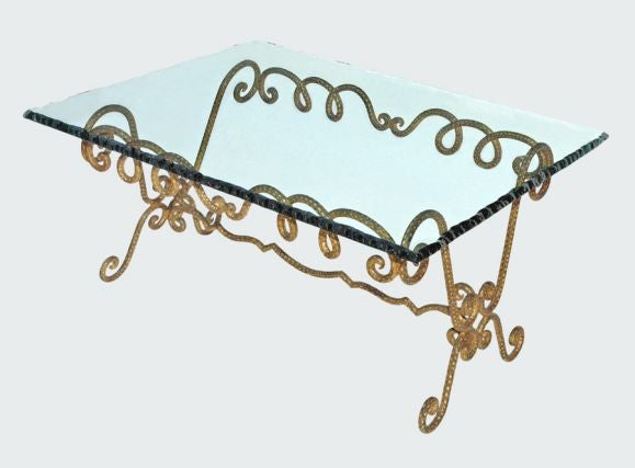 ITALIAN ART DECO  IRON LOW  TABLE attributed to PierLuigi Colli