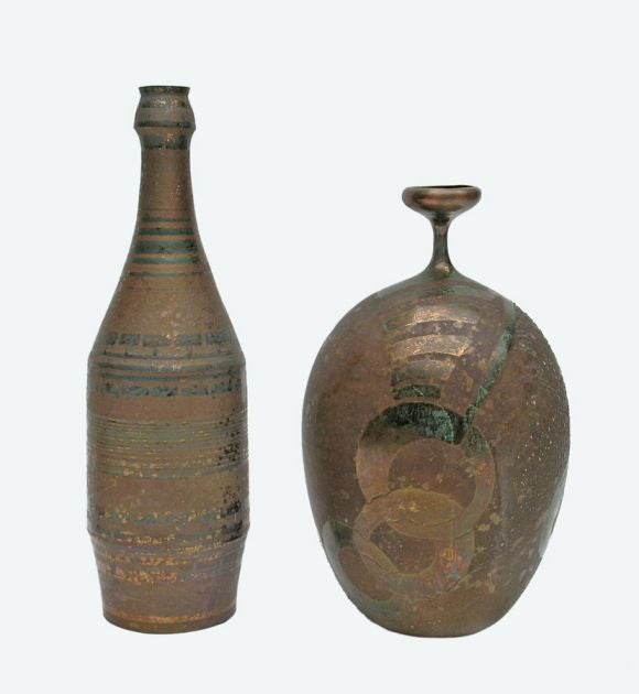 ITALIAN 1960/70’S GLAZED TERRACOTTA VASES by Silvestrini, Faenza