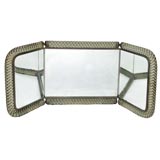 ITALIAN ART DECO TRIFOLD  MIRROR stamped Venini, Murano