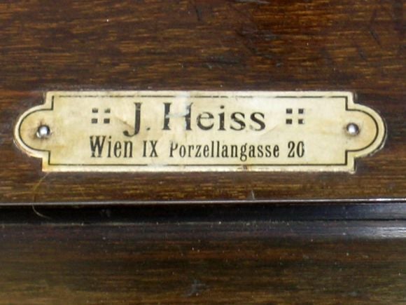 Austrian AUSTRIAN SECESSIONIST CASE CLOCK by J. Heiss, Wien