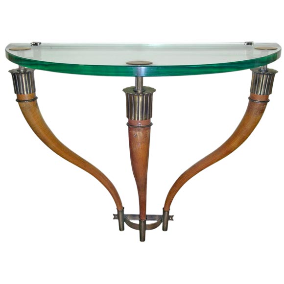 ITALIAN 1940
S DEMILUNE WALL CONSOLE possibly by Italo Gamberini