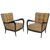 PAIR OF ITALIAN 1940'S  ARM CHAIRS probabaly by Guglielmo Ulrich