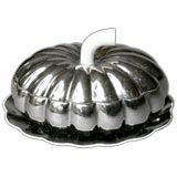 SILVER LUSTER PORCELAIN PUMPKIN-FORM TUREEN  by Fornasetti