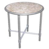 AMERICAN 1950'S CAST ALUMINUM SIDE TABLE