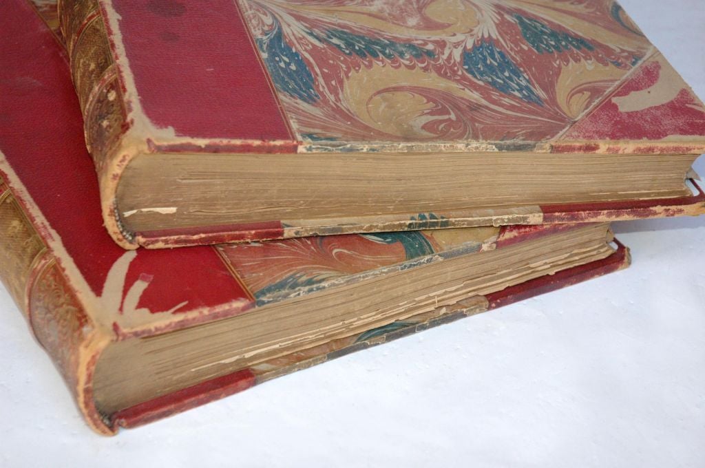 SET OF 3 19TH CENTURY LEATHER & PAPER-BOUND BOOKS 2