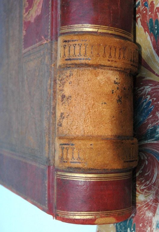 SET OF 3 19TH CENTURY LEATHER & PAPER-BOUND BOOKS 4