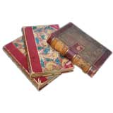 SET OF 3 19TH CENTURY LEATHER & PAPER-BOUND BOOKS
