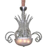 ITALIAN 1950
S SERPENTINE GLASS CHANDELIER
